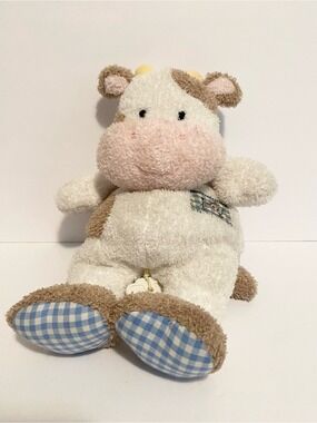 Vintage Carters Prestige Cow Musical Crib Pull Plush Stuffed Animal Toy